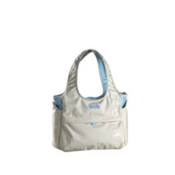 Wickeltasche "Tote Bag" In Beige/Hellblau