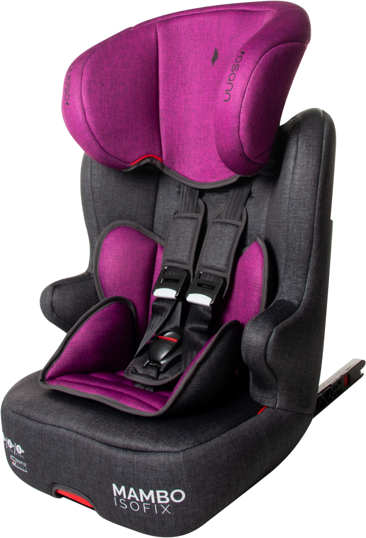 Kindersitz "Mambo Isofix" In Purple Melange - Gruppe 1/2/3 3 Kindersitz "Mambo Isofix" In Purple Melange - Gruppe 1/2/3