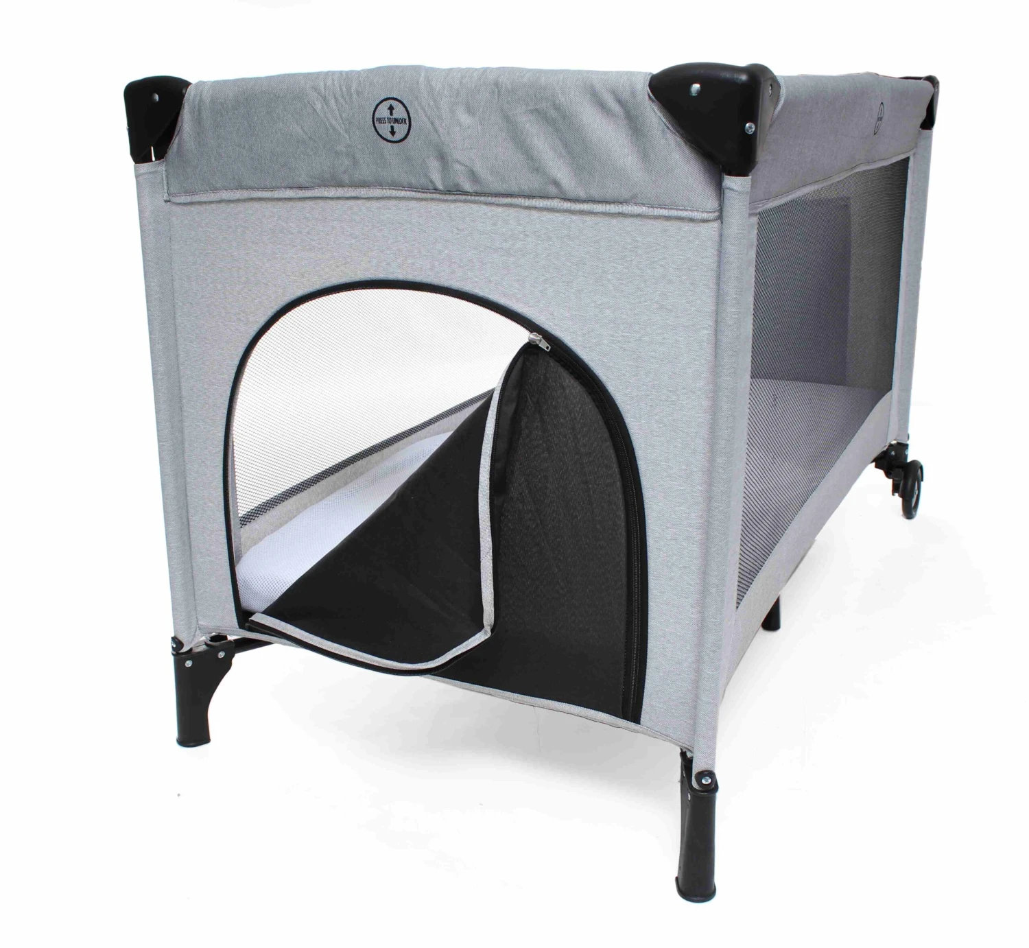 Reisebett "Kid´s Alm Fresh Air" In Grau 5 Reisebett "Kid´s Alm Fresh Air" In Grau – Bild 3