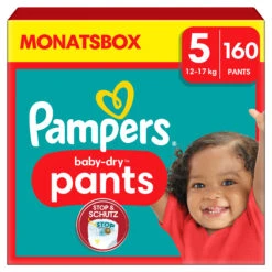 Pampers® Monatsbox Pants, "Baby-Dry", Pants Größe 5, 160 Stück, 12kg - 17kg