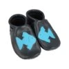 Krabbelschuhe / Lederpuschen Mit Fisch In Blau / Hellblau