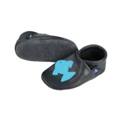 Krabbelschuhe / Lederpuschen Mit Fisch In Blau / Hellblau -Babyprodukte pantau its a small world krabbelschuhe lederpuschen mit fisch in blau hellblau 2