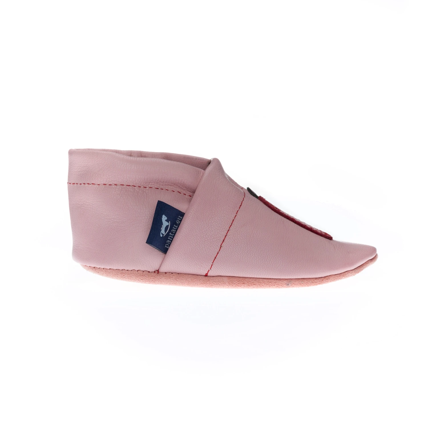 Krabbelschuhe / Lederpuschen Mit Marienkäfer In Rosa / Rot 6 Krabbelschuhe / Lederpuschen Mit Marienkäfer In Rosa / Rot – Bild 4