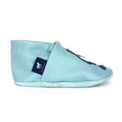 Krabbelschuhe / Lederpuschen Mit Pinguin In Hellblau / Weiß -Babyprodukte pantau its a small world krabbelschuhe lederpuschen mit pinguin in hellblau weiss 3