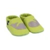 Krabbelschuhe / Lederpuschen Mit Wal In Apfelgrün / Grau -Babyprodukte pantau its a small world krabbelschuhe lederpuschen mit wal in apfelgrun grau