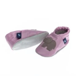 Lauflernschuhe / Lederpuschen Mit Elefant In Lila / Grau -Babyprodukte pantau its a small world lauflernschuhe lederpuschen mit elefant in lila grau 2