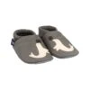 Lauflernschuhe / Lederpuschen Mit Robbe In Grau / Beige