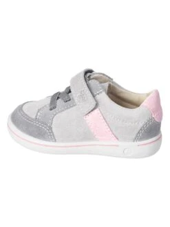 Leder-Sneakers "Jaccy" In Hellgrau/ Rosa