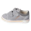 Leder-Sneakers "Timmi" In Grau/ Orange