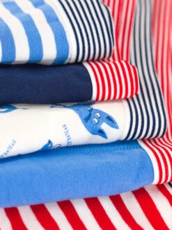 PETIT BATEAU 5er-Set: Boxershorts In Dunkelblau/ Blau/ Rot -Babyprodukte petit bateau 5er set boxershorts in dunkelblau blau rot 2