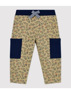 PETIT BATEAU Sweathose In Beige/ Dunkelblau