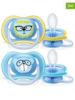 PHILIPS AVENT 4er-Set: Schnuller In Blau - Gr. 3