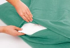 Pinolino 2-tlg. Musselin-Bettwäsche Für Kinderbetten In Grün -Babyprodukte pinolino 2 tlg musselin bettwasche fur kinderbetten in grun 4