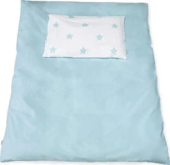 Pinolino 630022-2 Wendebettwäsche Sternchen, Perkal, Hellblau, 100x135 Cm -Babyprodukte pinolino 630022 2 wendebettwasche sternchen perkal hellblau 100x135 cm 1