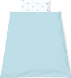 Pinolino 630022-2 Wendebettwäsche Sternchen, Perkal, Hellblau, 100x135 Cm -Babyprodukte pinolino 630022 2 wendebettwasche sternchen perkal hellblau 100x135 cm 2