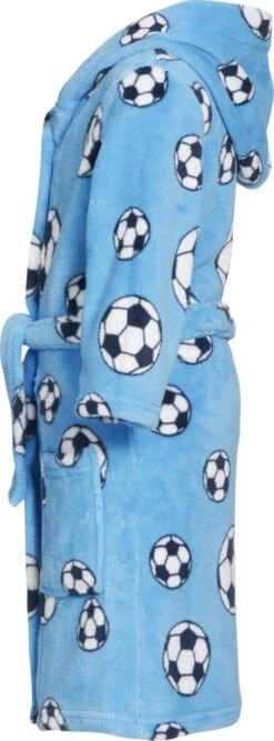 Playshoes Fleece-Bademantel Fußball In Blau -Babyprodukte playshoes fleece bademantel fussball in blau 2