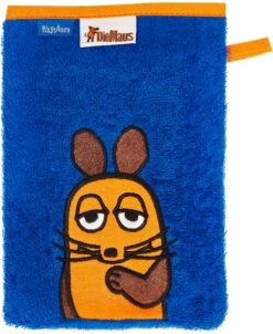 Playshoes Frottee-Waschhandschuh DIE MAUS In Marine
