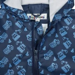 Playshoes Regen-Overall Baustelle Allover In Marine -Babyprodukte playshoes regen overall baustelle allover in marine 3