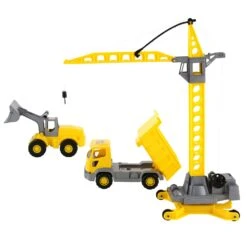POLESIE Baumaschinen 3-er Set 57150 In Gelb