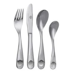 4-tlg. Besteck-Set Edelstahl In Silber