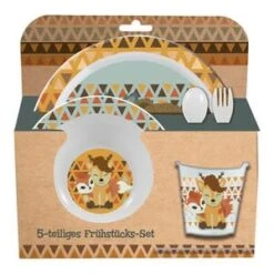5-tlg. Frühstücks-Set Waldfreunde In Mehrfarbig