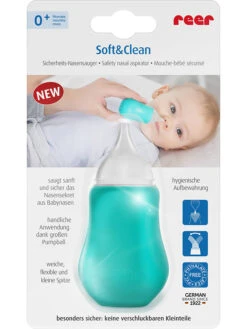 Reer 3er-Set: Nasensauger "Soft&Clean" In Grün -Babyprodukte reer 3er set nasensauger softandclean in grun 3