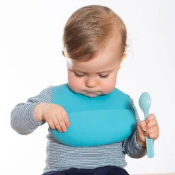 Reer Eat'nTidy Silikon-Lätzchen, Blau -Babyprodukte reer eatntidy silikon latzchen blau 1