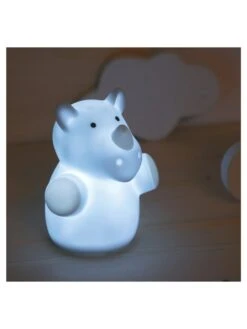 Reer LED-Nachtlicht "Lumilu Mini Zoo - Rhino" In Hellblau - (H)8,5 Cm -Babyprodukte reer led nachtlicht lumilu mini zoo rhino in hellblau h 8 5 cm 2