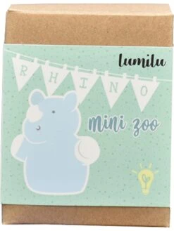 Reer LED-Nachtlicht "Lumilu Mini Zoo - Rhino" In Hellblau - (H)8,5 Cm -Babyprodukte reer led nachtlicht lumilu mini zoo rhino in hellblau h 8 5 cm 3