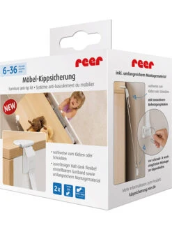 Reer Möbelkipp-Sicherung In Weiß - 2 Stück -Babyprodukte reer mobelkipp sicherung in weiss 2 stuck 1