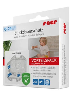 Reer Steckdosenschutz In Transparent - 20 Stück -Babyprodukte reer steckdosenschutz in transparent 20 stuck 2