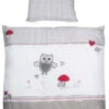 Roba Wiegen-Bettwäsche-Set "Adam & Eule" In Weiß/ Grau -Babyprodukte roba wiegen bettwasche set adam and eule in weiss grau