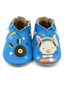 ROBEEZ Leder-Krabbelschuhe "Music Sound" In Blau