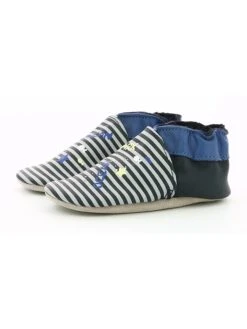 ROBEEZ Leder-Krabbelschuhe "Sea Light" In Dunkelblau/ Grau -Babyprodukte robeez leder krabbelschuhe sea light in dunkelblau grau 2