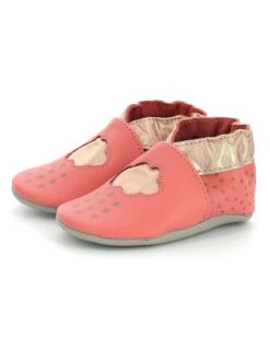 ROBEEZ Leder-Krabbelschuhe "Stars Rainfall" In Koralle -Babyprodukte robeez leder krabbelschuhe stars rainfall in koralle 9