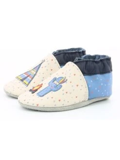 ROBEEZ Leder-Krabbelschuhe "Tipi" In Hellblau/ Creme -Babyprodukte robeez leder krabbelschuhe tipi in hellblau creme 2