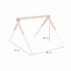 Spieltrapez "S" Mit Ringen In Weiß/natur - 50x40 Cm -Babyprodukte samann spieltrapez s mit ringen in weiss natur 50x40 cm 1