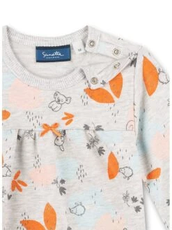 Kleid In Grau/ Bunt -Babyprodukte sanetta kidswear kleid in grau bunt 2