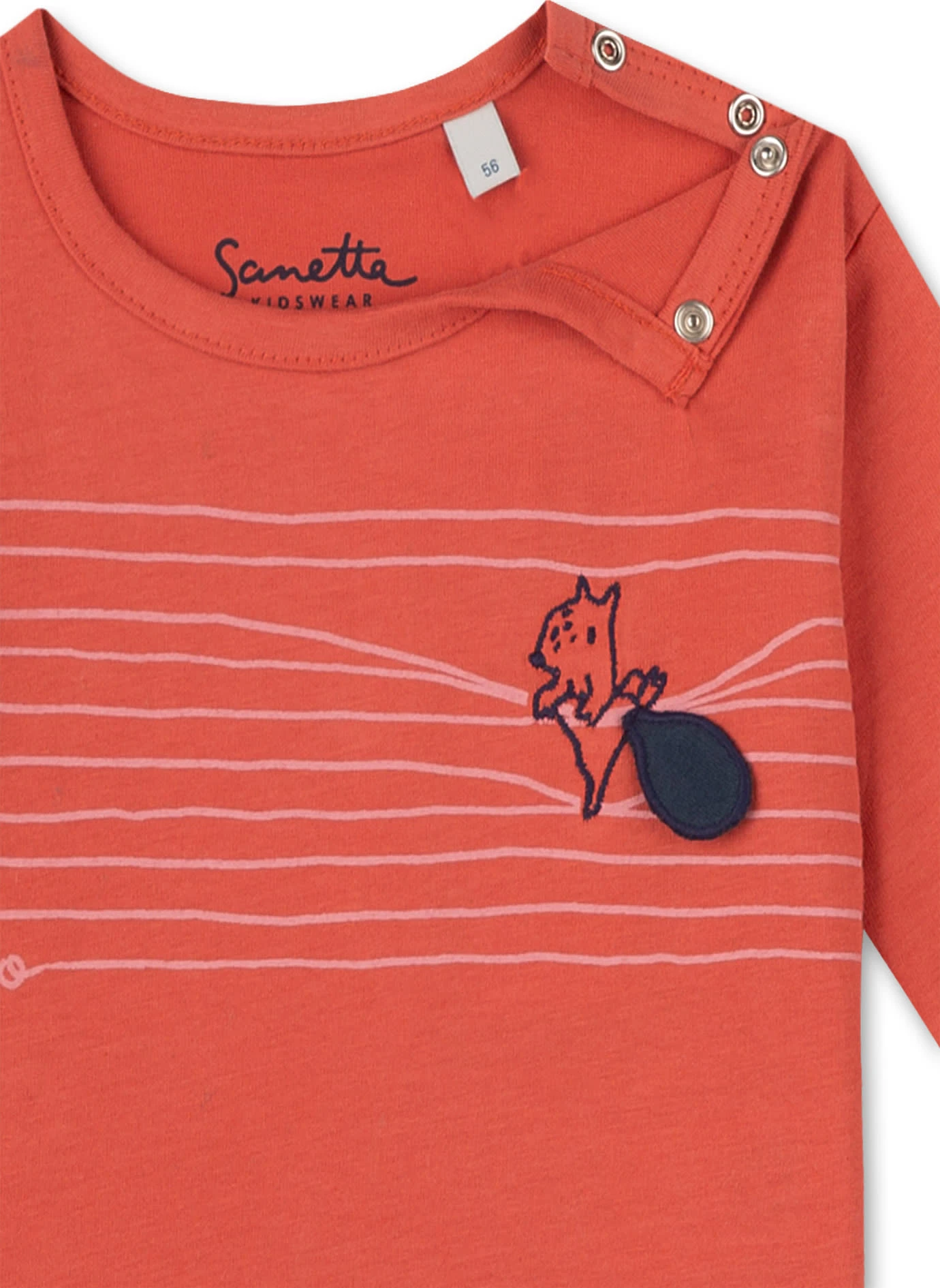 Sanetta Langarmshirt In Orange 5 Sanetta Langarmshirt In Orange – Bild 3