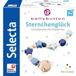 Schnullerkette Sternchenglück In Blau -Babyprodukte selecta schnullerkette sternchengluck in blau 2