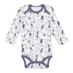 Sense Organics Bio Baby Langarm Body "Yvon" In Weiß-Blau