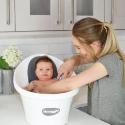 Shnuggle® Shnuggle Babybadewanne Weiß / Grau -Babyprodukte shnuggle shnuggle babybadewanne weiss grau 1