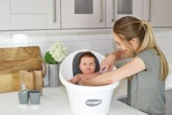 Shnuggle® Shnuggle Babybadewanne Weiß / Grau -Babyprodukte shnuggle shnuggle babybadewanne weiss grau 3