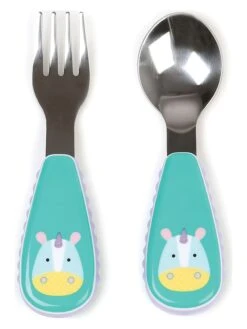 Skip Hop 2tlg. Besteck "Einhorn" In Türkis/ Silber