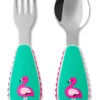 Skip Hop 2tlg. Besteck "Flamingo" In Grün/ Silber -Babyprodukte skip hop 2tlg besteck flamingo in grun silber