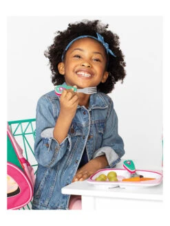 Skip Hop 2tlg. Besteck "Flamingo" In Grün/ Silber -Babyprodukte skip hop 2tlg besteck flamingo in grun silber 2