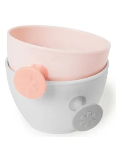 Skip Hop 2tlg. Set: Esslernschalen "easy Grab" In Grau/ Rosa - 2x 240ml -Babyprodukte skip hop 2tlg set esslernschalen easy grab in grau rosa 2x 240ml 6