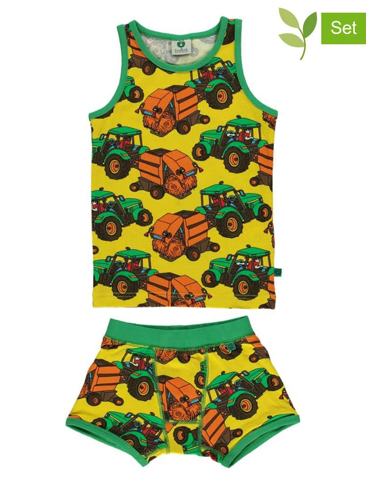 2tlg. Wäscheset "Tractor" In Gelb 3 2tlg. Wäscheset "Tractor" In Gelb