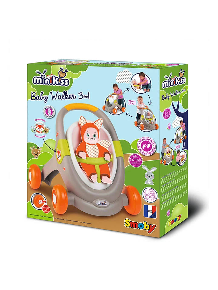 SMOBY 3in1-Lauflern-Puppenwagen "Minikiss Animals" - Ab 12 Monaten 8 SMOBY 3in1-Lauflern-Puppenwagen "Minikiss Animals" - Ab 12 Monaten – Bild 6