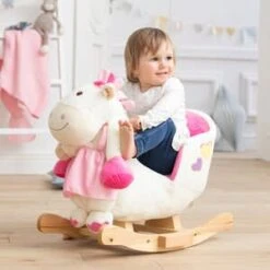 Schaukeltier Pony Mit Soundfunktion In Rosa -Babyprodukte solini schaukeltier pony mit soundfunktion in rosa 1
